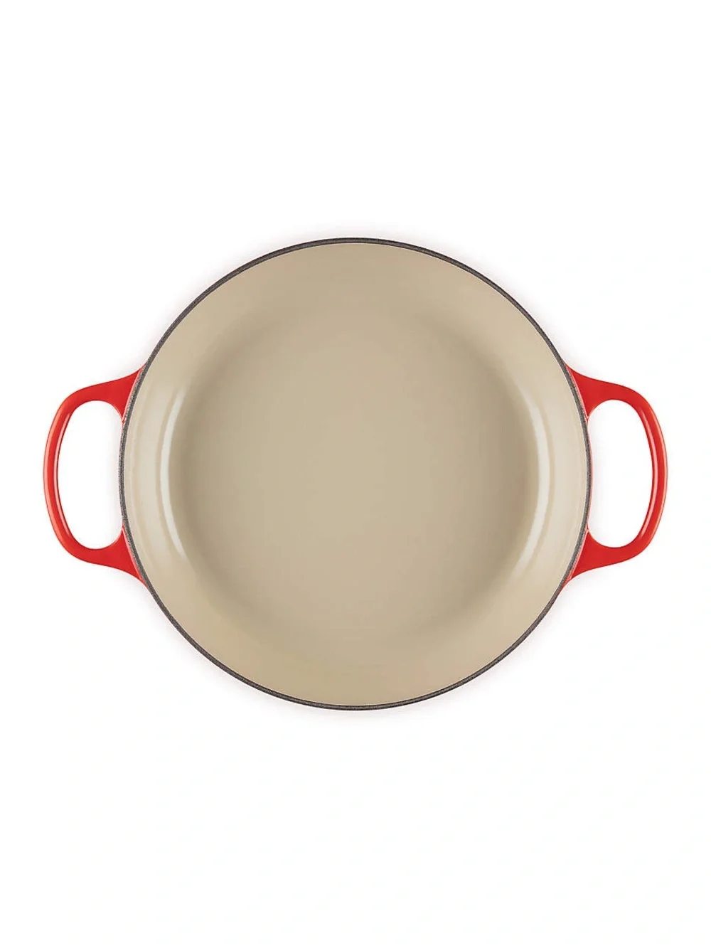 LE CREUSET ENAMELED CAST IRON BRAISER GLASS LID 2.25 QT CERISE RED NEW NO BOX